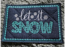 Stickdatei - ITH Postkarte Let it Snow